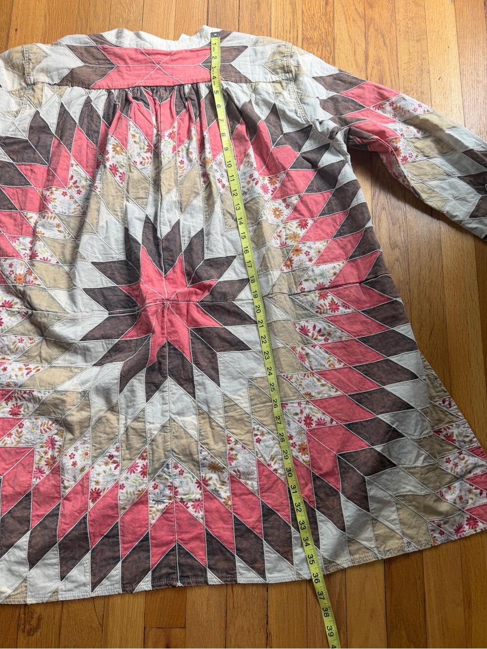 NEW Blue velvet tan and red lone star quilted tunic/dress/shirt - Picture 7 of 8